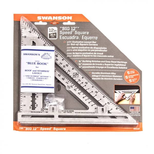 

Угольник Speed Square, 12 дюймов / 304мм, с упором Swanson М00008608