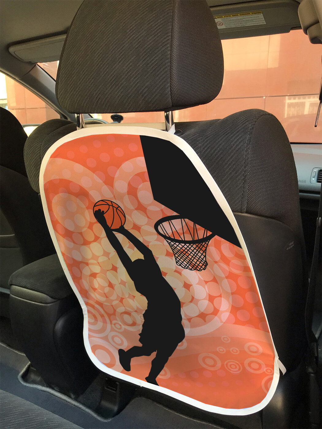 фото Накидка на спинку сиденья joyarty теневой баскетболист, 45х62