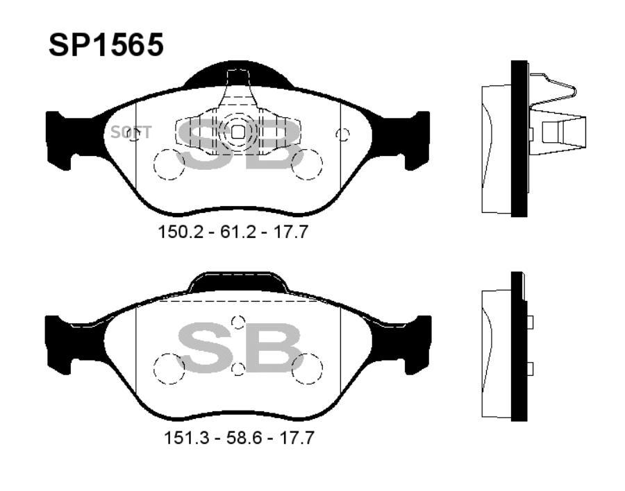 

Тормозные колодки Sangsin brake SP1565