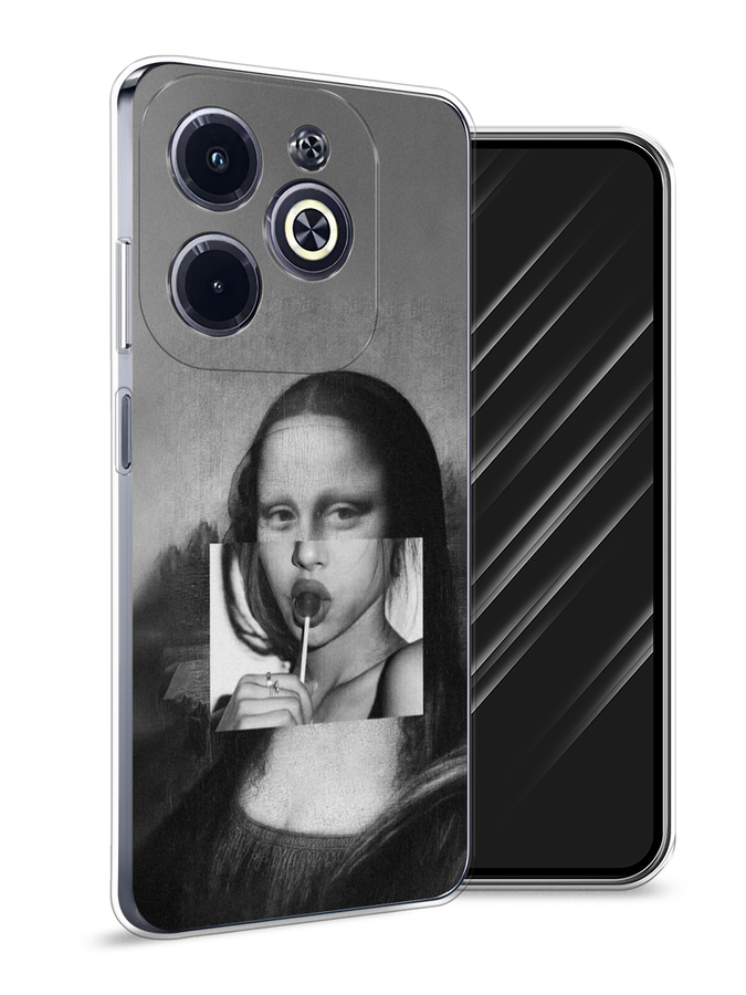 

Чехол Awog на Infinix Hot 40i "Mona Lisa sucking lollipop", Серый, 3105450-1