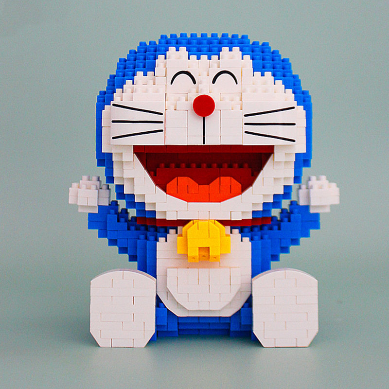 Конструктор 3D из миниблоков Balody Doraemon котик радостный сидит 886 элементов - BA16131 конструктор пластиковый balody котик 4