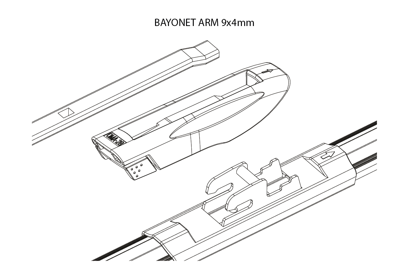 Osawa адаптеры OMA28 (BAYONET ARM 9x4mm) 2шт.