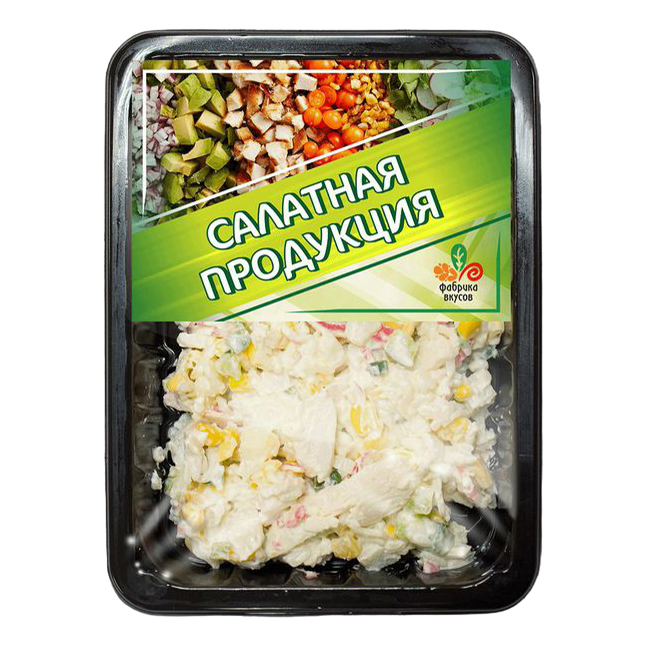 

Салат Фабрика вкусов из крабовых палочек и кукурузы 250 г
