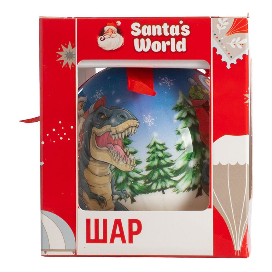

Елочный шар Santa's World Дракон с елками 7,5 см, Разноцветный