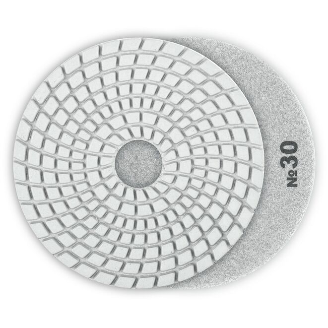 Алмазный гибкий шлифовальный круг для мокрого шлифования ЗУБР 100мм №30