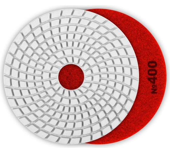 Алмазный гибкий шлифовальный круг для мокрого шлифования ЗУБР 100мм №400
