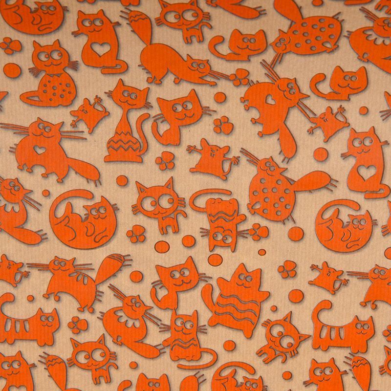 Упаковочная бумага Дон Баллон 887625 Кошки-мышки, 1 шт 0,7х1