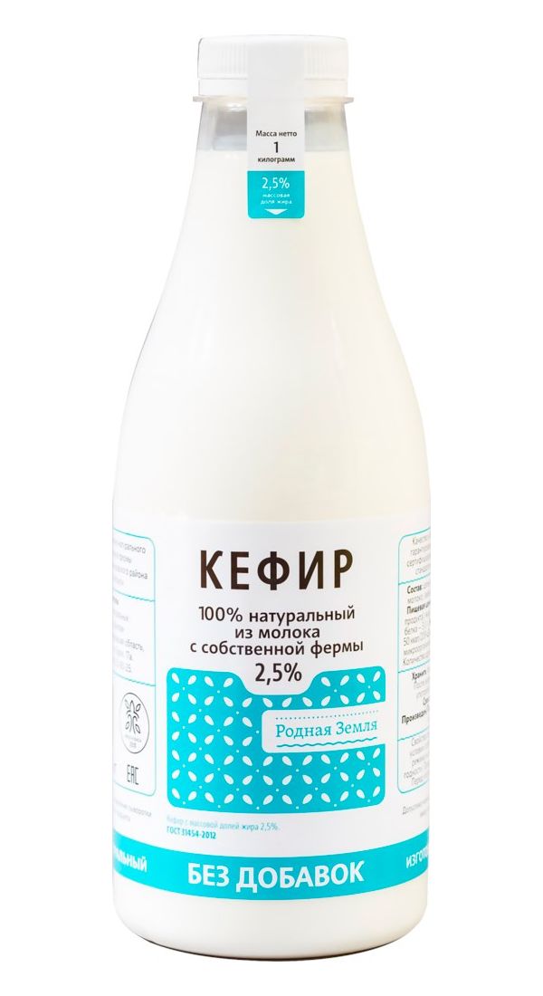 

Кефир Родная земля 2,5% 470 г