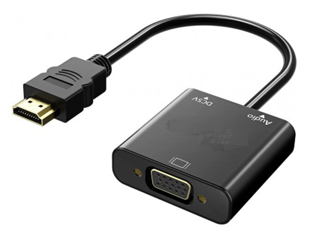 

Переходник KS-is HDMI M to VGA F + Audio KS-426, Черный, KS-426