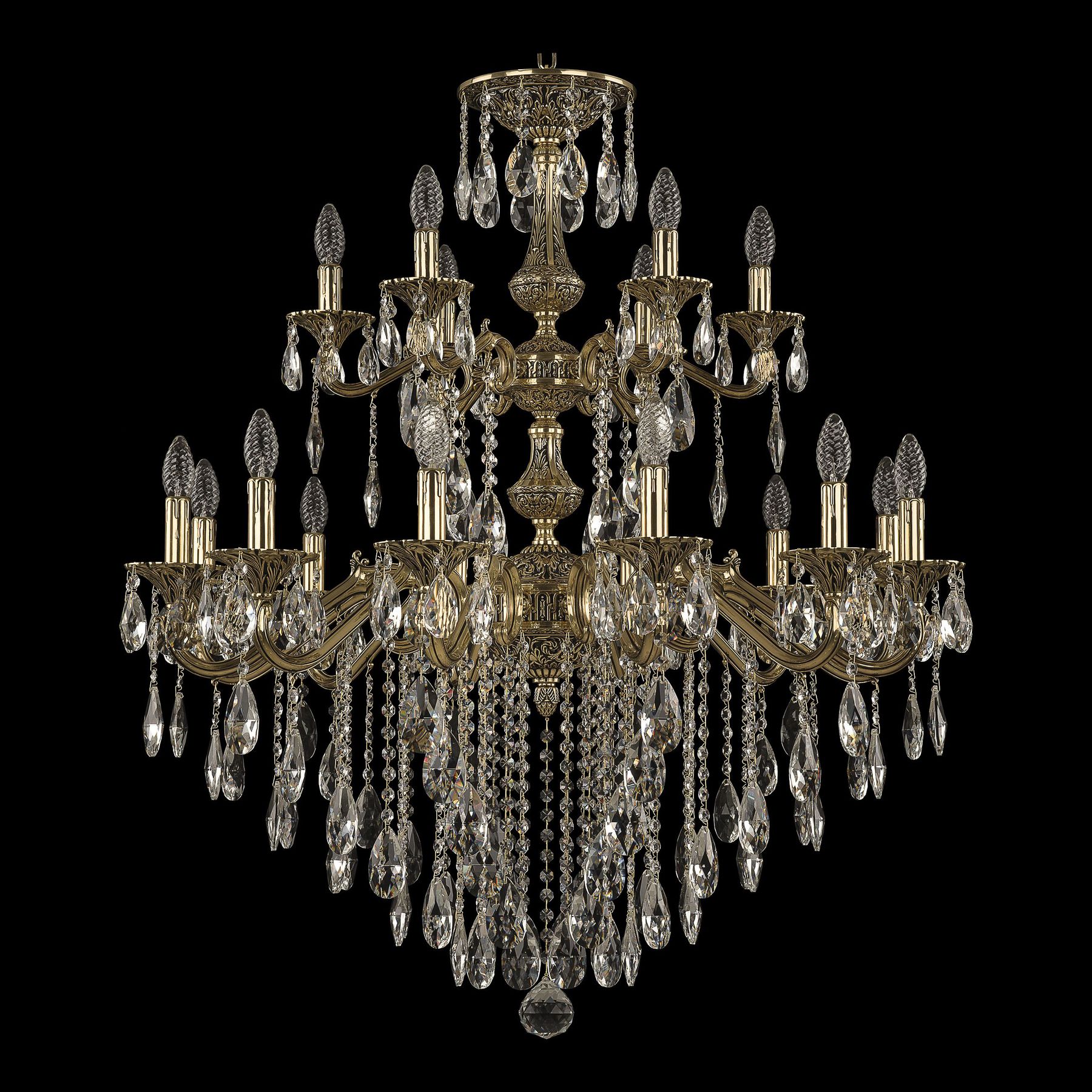 

Хрустальная люстра 72102/12+6/300/2d B GB Bohemia Ivele Crystal, 72102/12+6/300/2d B GB