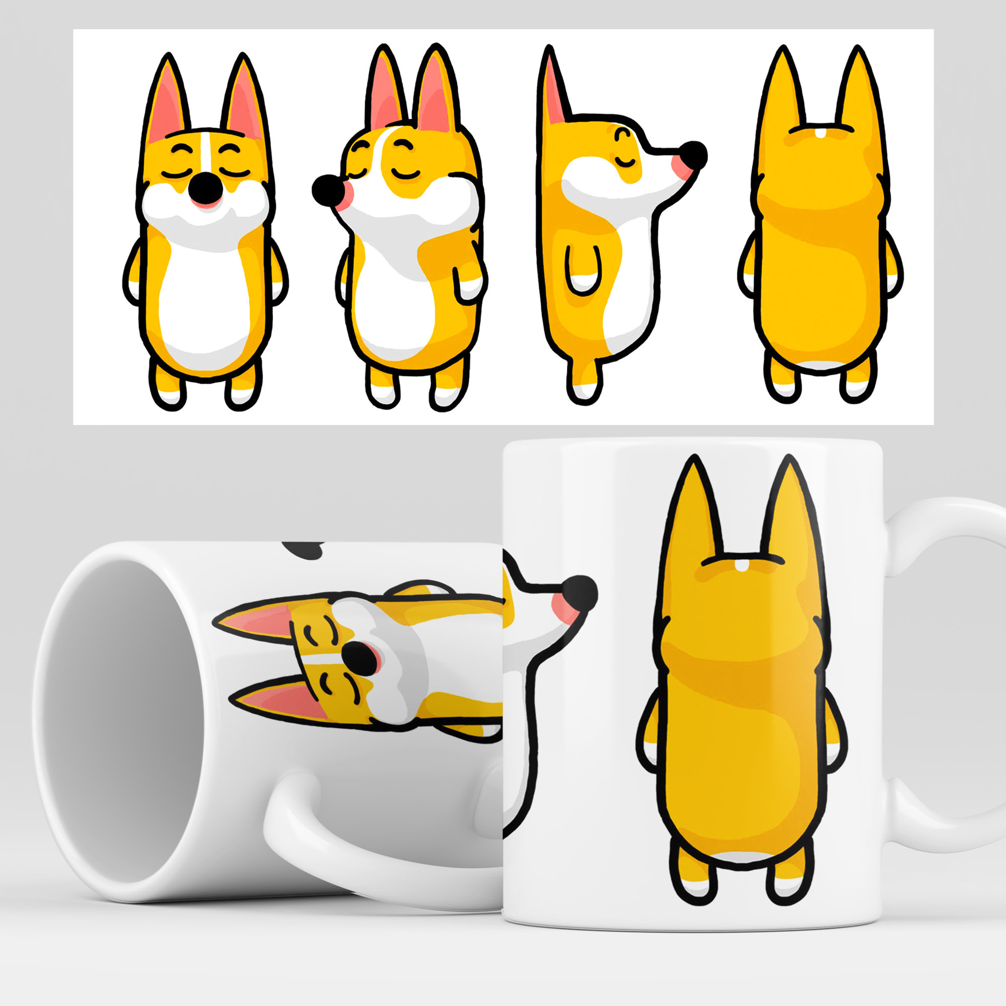 

Кружка RocketCup с принтом "Корги", Corgi17