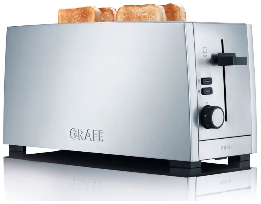Тостер Graef TO 100 silber тостер tefal includeo tt533811 с двумя слотами