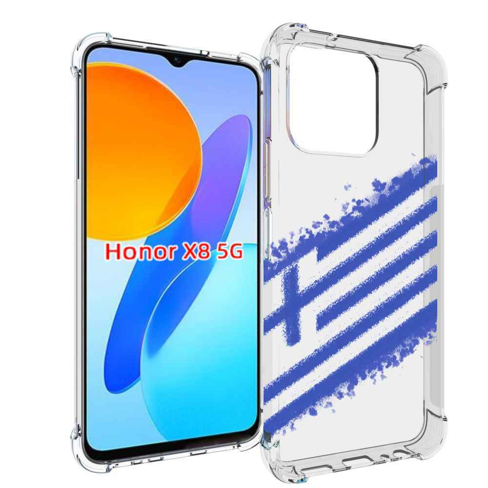 

Чехол MyPads флаг Греции для Honor X8 5G, Прозрачный, Tocco