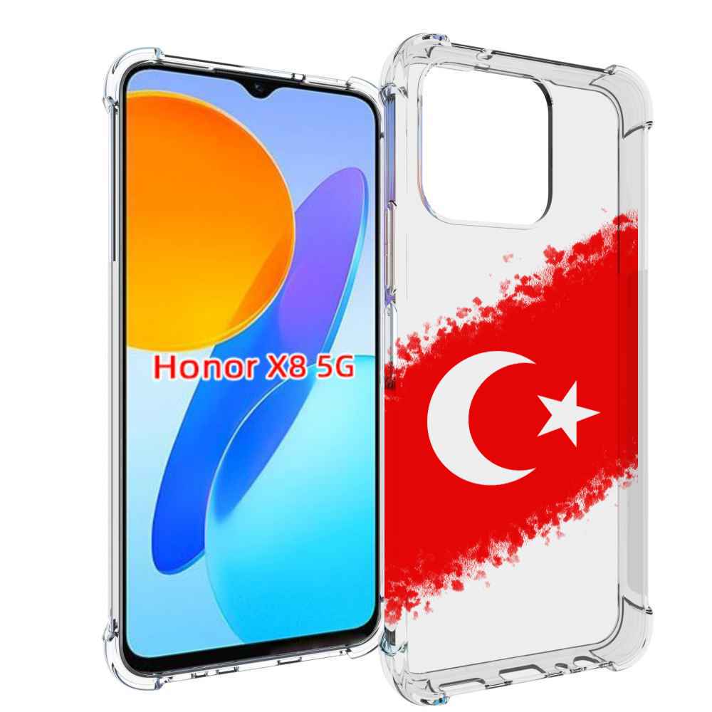 

Чехол MyPads флаг Турции для Honor X8 5G, Прозрачный, Tocco