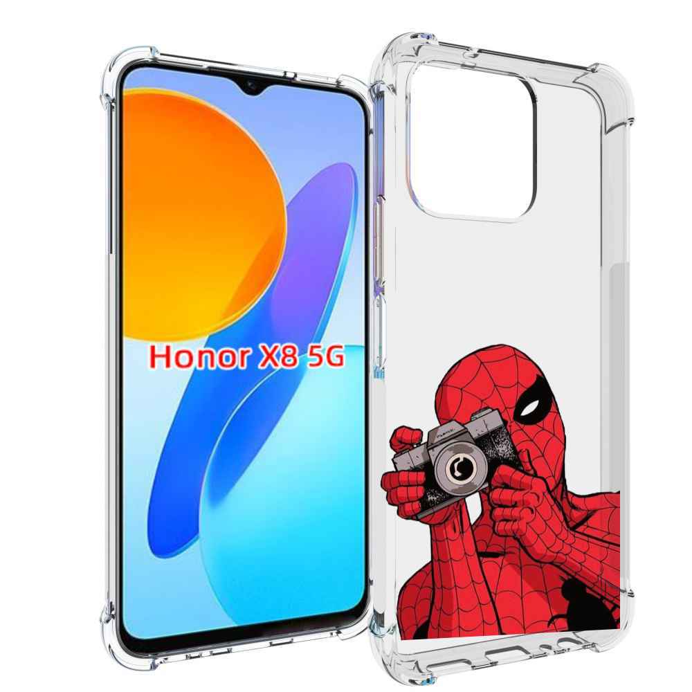 

Чехол MyPads человек паук фотограф детский для Honor X8 5G, Прозрачный, Tocco