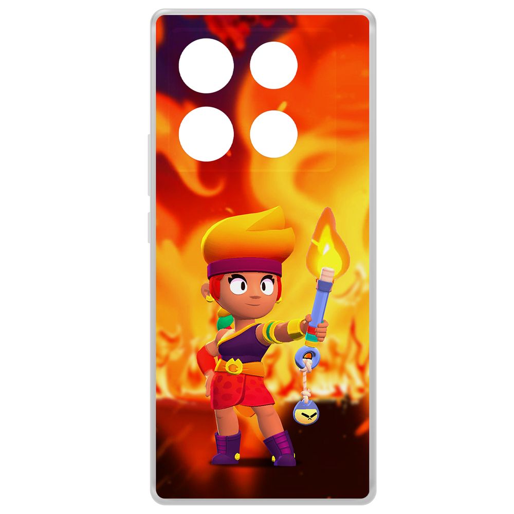 

Чехол-накладка Krutoff Clear Case Brawl Stars-Амбер для INFINIX Note 40 Pro, Прозрачный