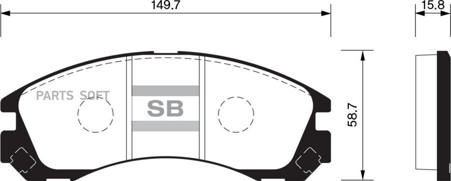 

Тормозные колодки Sangsin brake SP1523