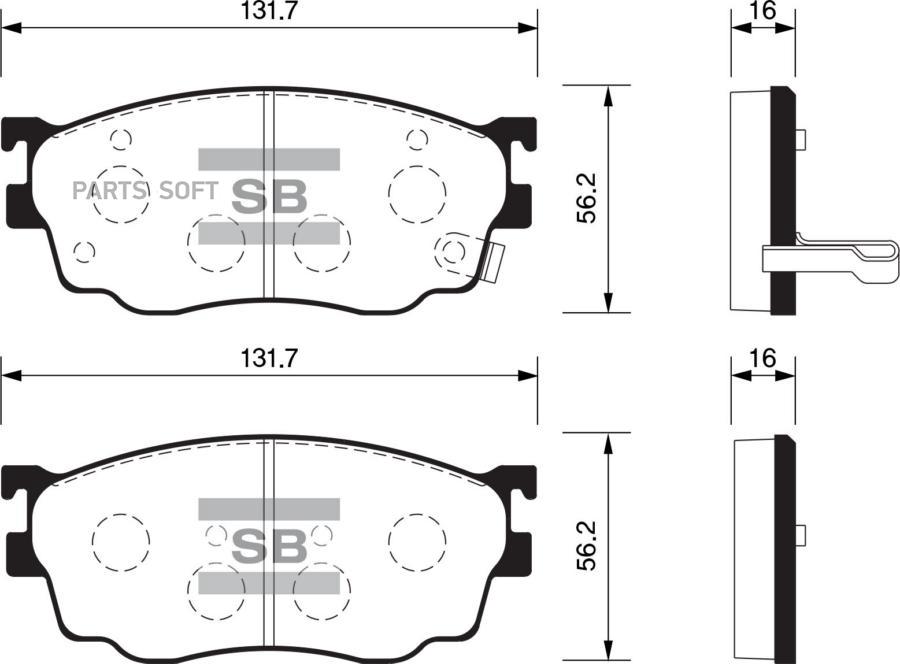 

Тормозные колодки Sangsin brake SP1529