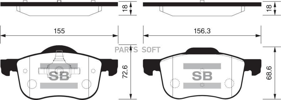 

Тормозные колодки Sangsin brake SP2122