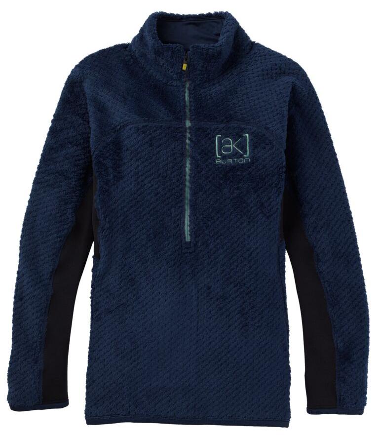 фото Толстовка женская burton ak baker hi-loft quarter-zip fleece синяя l