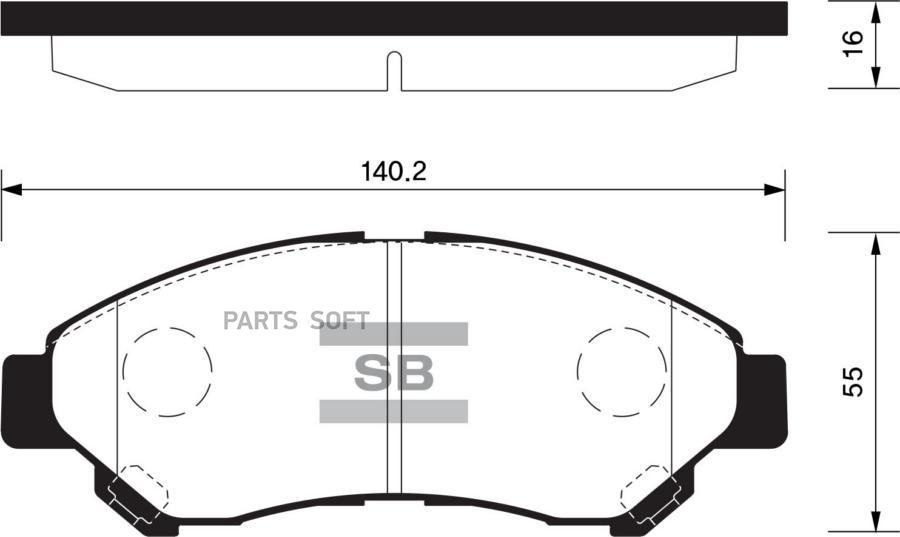 

Тормозные колодки Sangsin brake SP1627