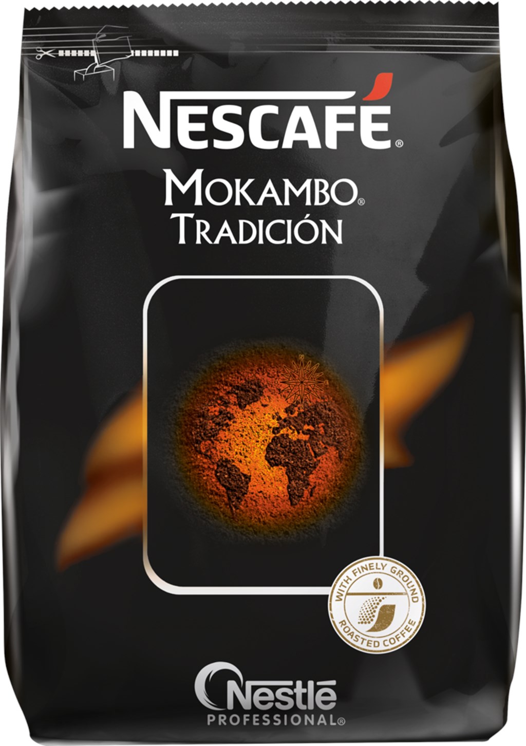 фото Кофе nescafe mokambo tradicion растворимый с добавлением жареного молотого кофе 500 г