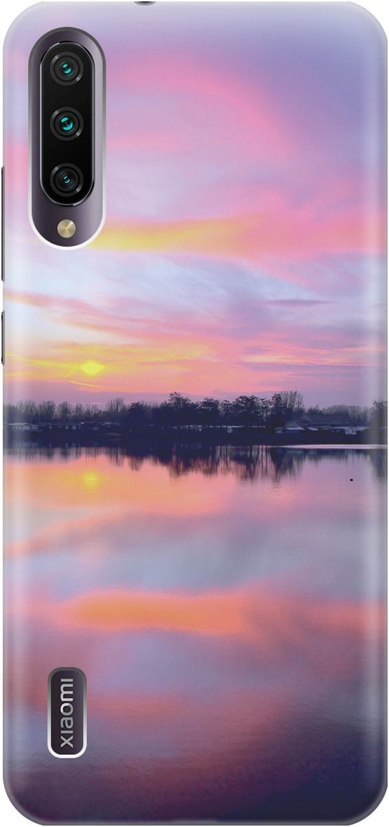 

Чехол на Xiaomi Mi A3/CC9e "Зарево над рекой", Голубой;фиолетовый, 2360