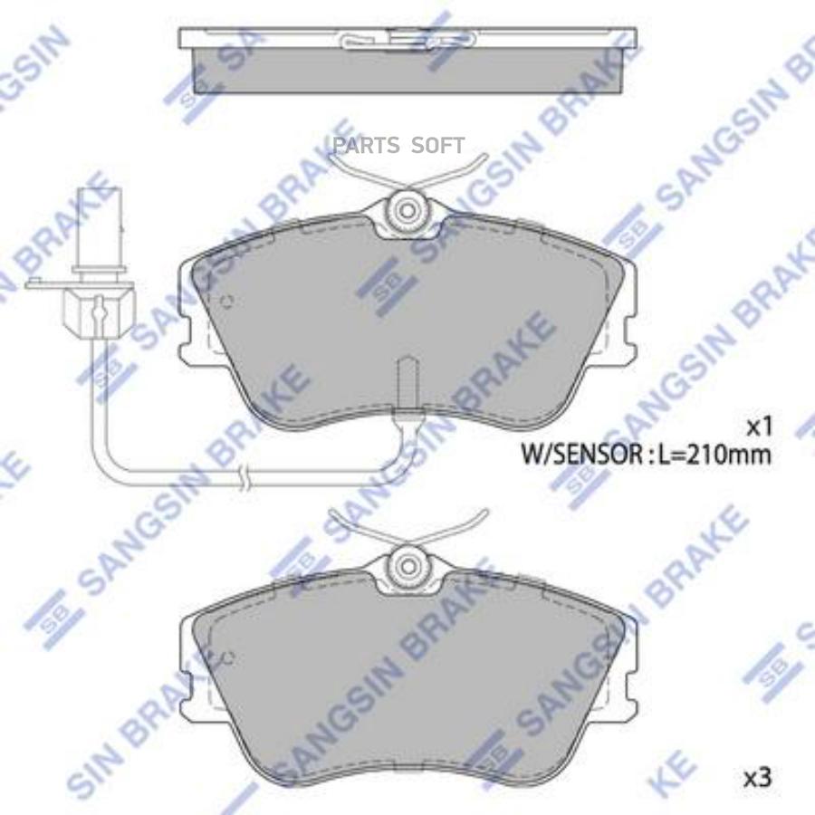 

Тормозные колодки Sangsin brake SP1985