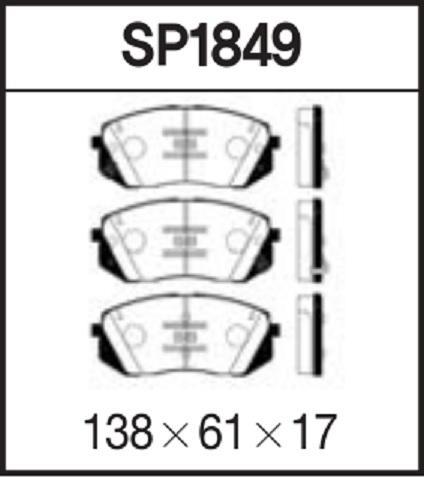 

Тормозные колодки Sangsin brake SP1849