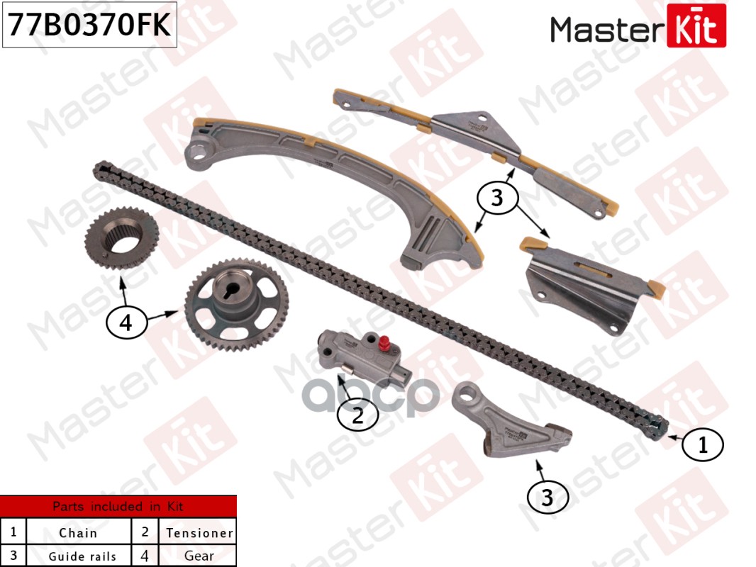 

Комплект цепи ГРМ HONDA K24W 77B0370FK
