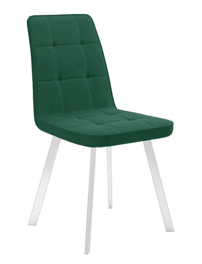 

Стул DikLine 207 В10 GREEN, ножки белые