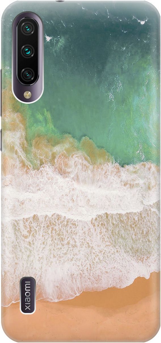 

Силиконовый чехол на Xiaomi Mi A3 "Пляж и волны", Бежевый;зеленый, 2360