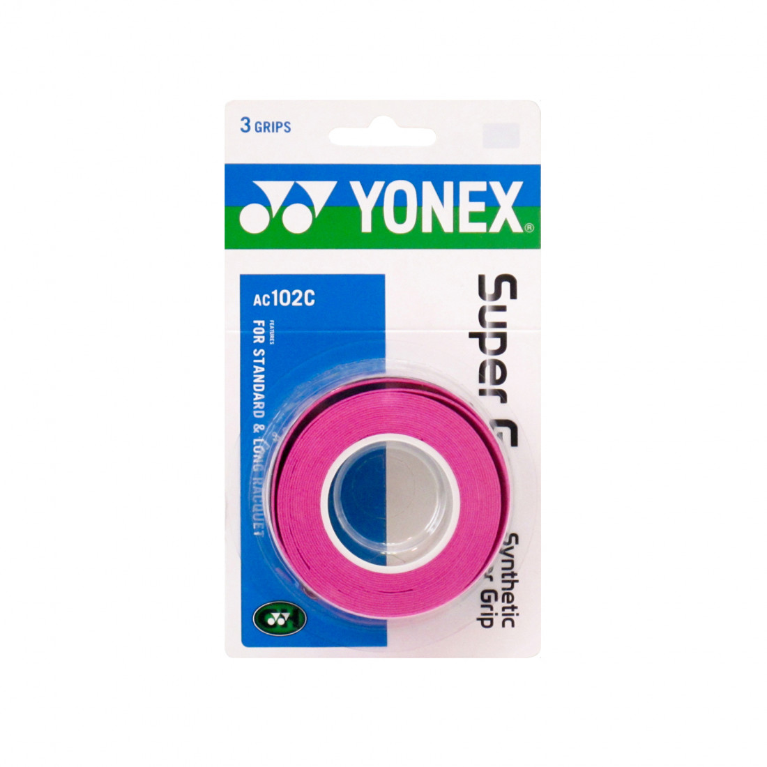 

Обмотка для ракетки Yonex Super Grap AC102EX-3 (3шт.) Pink, AC102EX-9