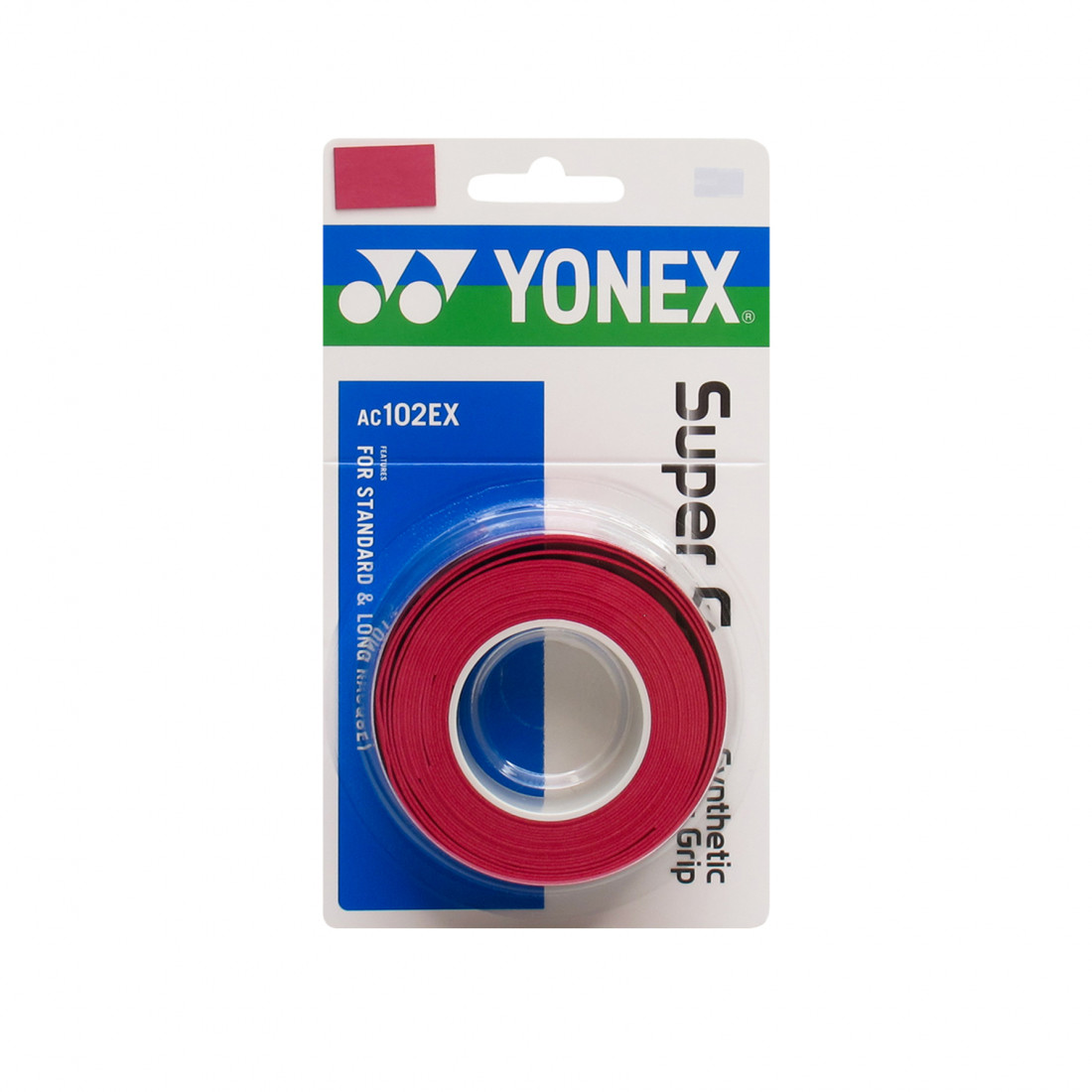 

Обмотка для ракетки Yonex Super Grap AC102EX-3 (3шт.) Wine Red, AC102EX-7