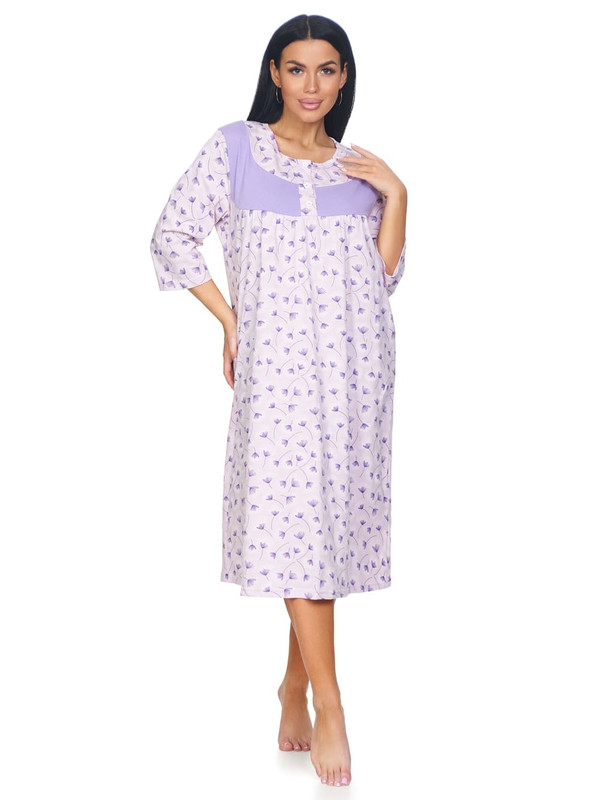 Ночная сорочка женская Toontex Б6 фиолетовая 60 RU
