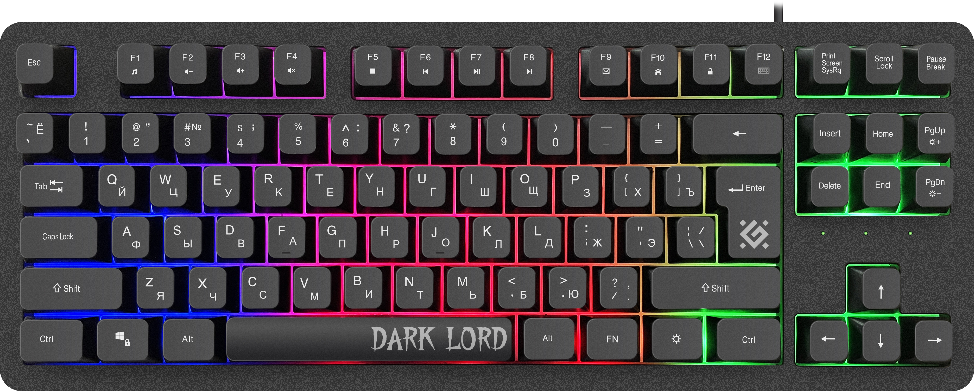 Проводная игровая клавиатура Defender Dark lord черный (45580)