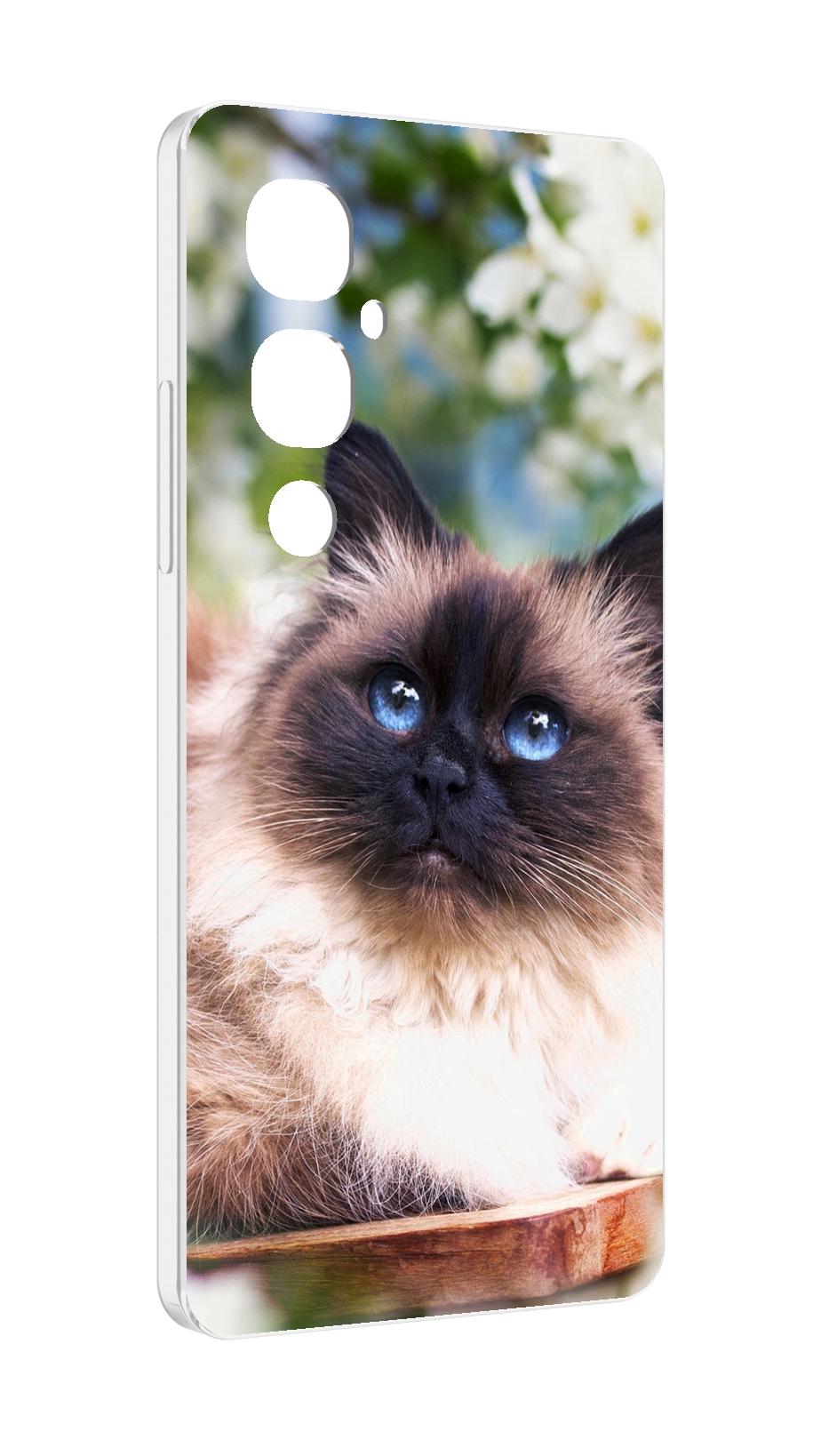 

Чехол MyPads порода кошка Бирман для Tecno Pova 4 Pro, Прозрачный, Tocco