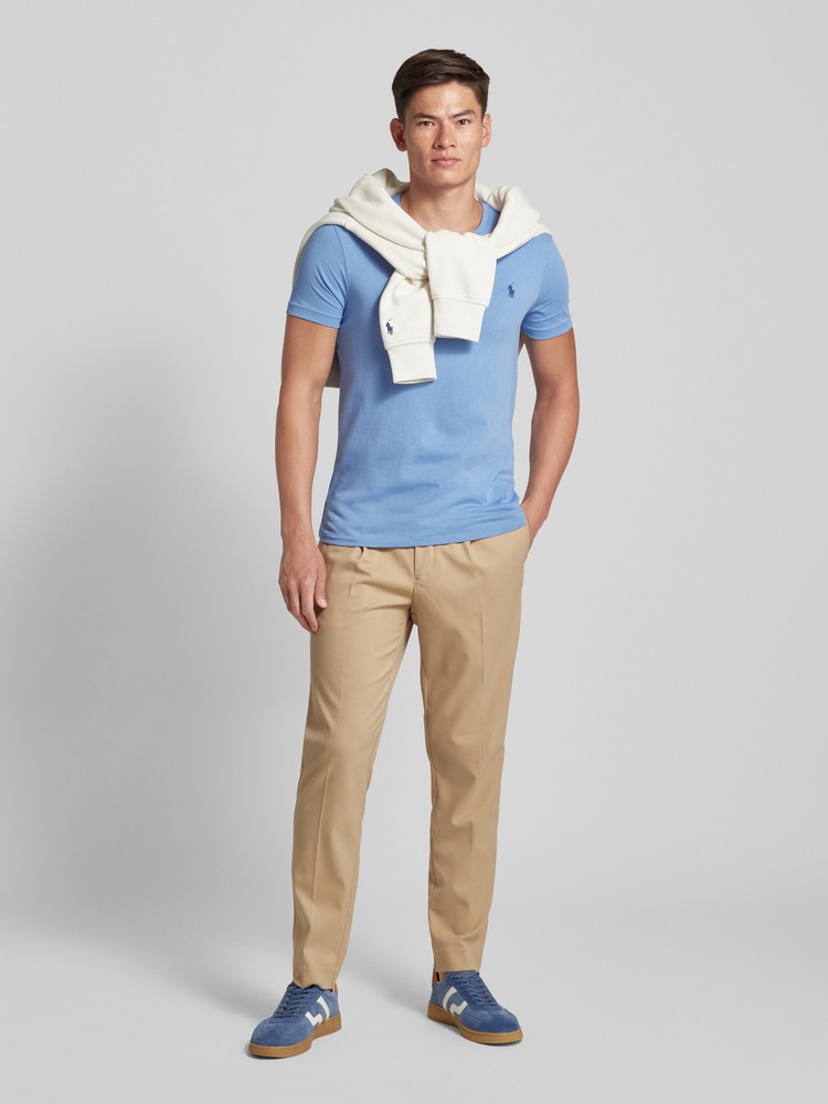 

Футболка мужская Polo Ralph Lauren 710671438 синяя XXL, Синий, 710671438
