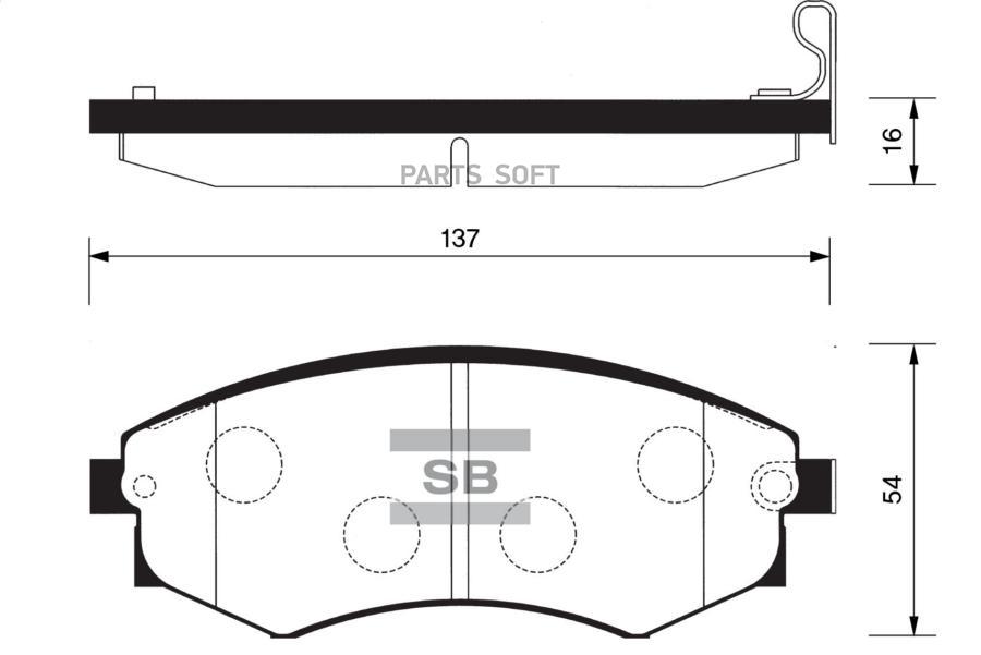 

Тормозные колодки Sangsin brake SP1144