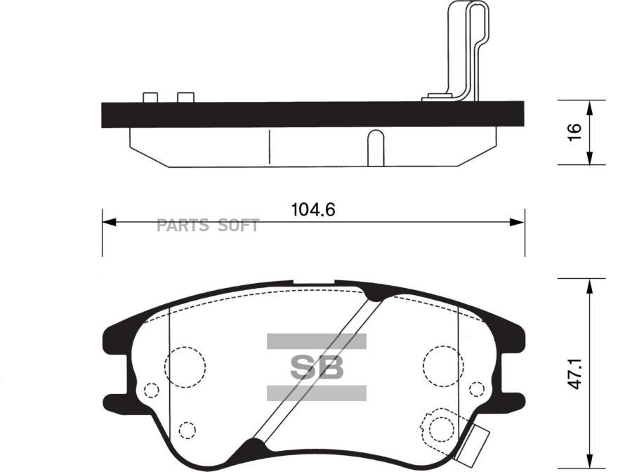 

Тормозные колодки Sangsin brake SP1149