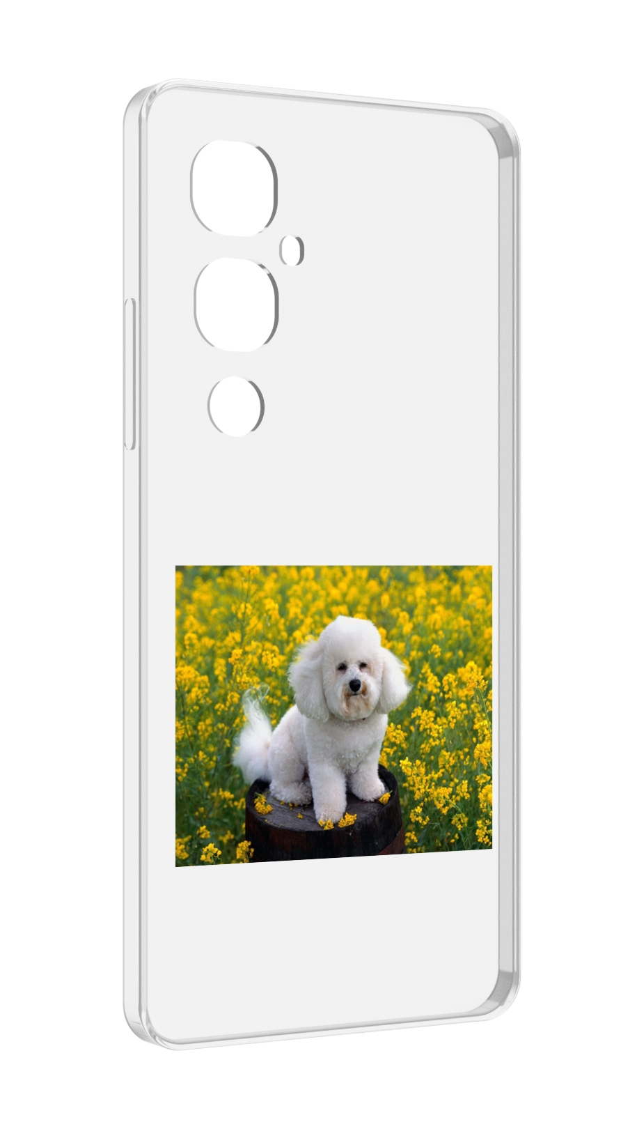 

Чехол MyPads пудель белыи для Tecno Pova 4 Pro, Прозрачный, Tocco