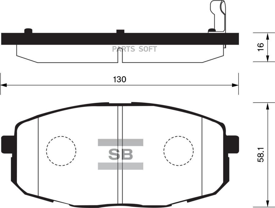 

Тормозные колодки Sangsin brake SP1162