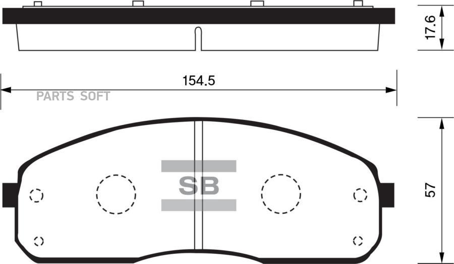 

Тормозные колодки Sangsin brake SP1175