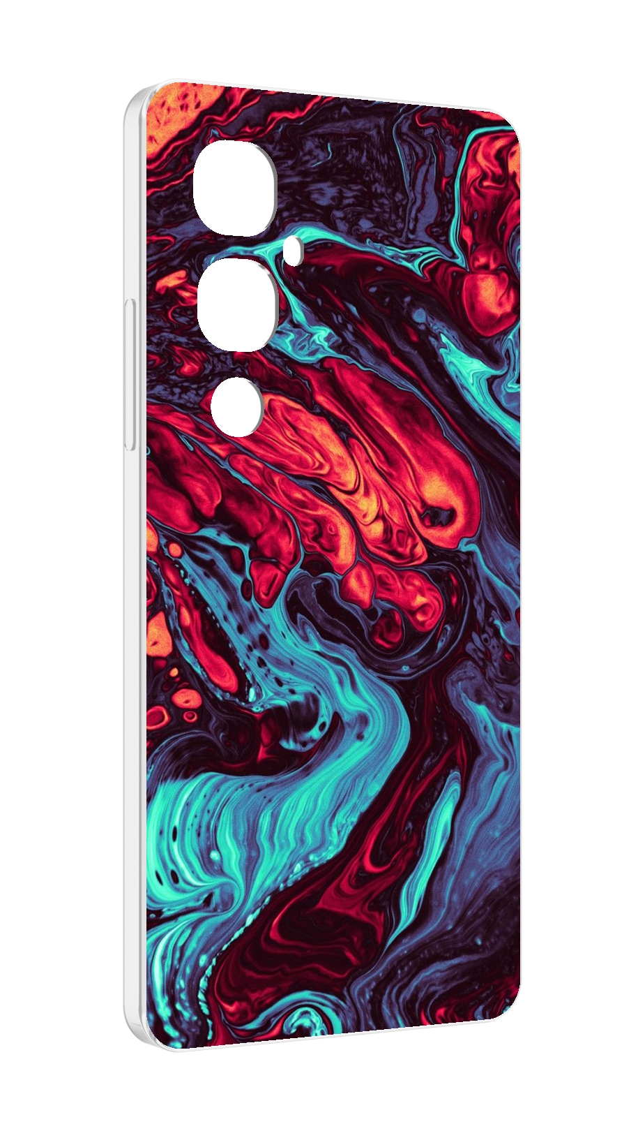 

Чехол MyPads разбавленная краска для Tecno Pova 4 Pro, Прозрачный, Tocco