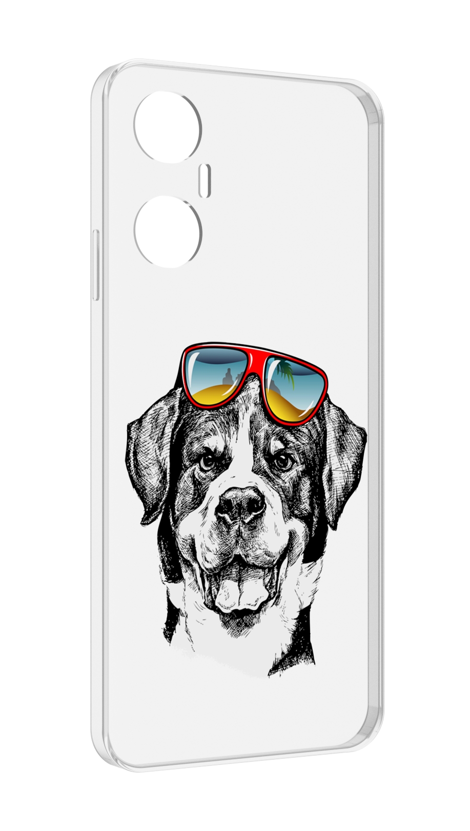 

Чехол MyPads счастливая собака для Infinix Hot 20 5G, Прозрачный, Tocco