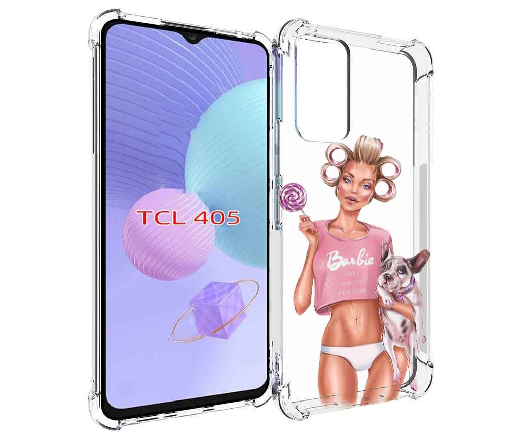 Чехол MyPads Барби-с-собачкой женский для TCL 405