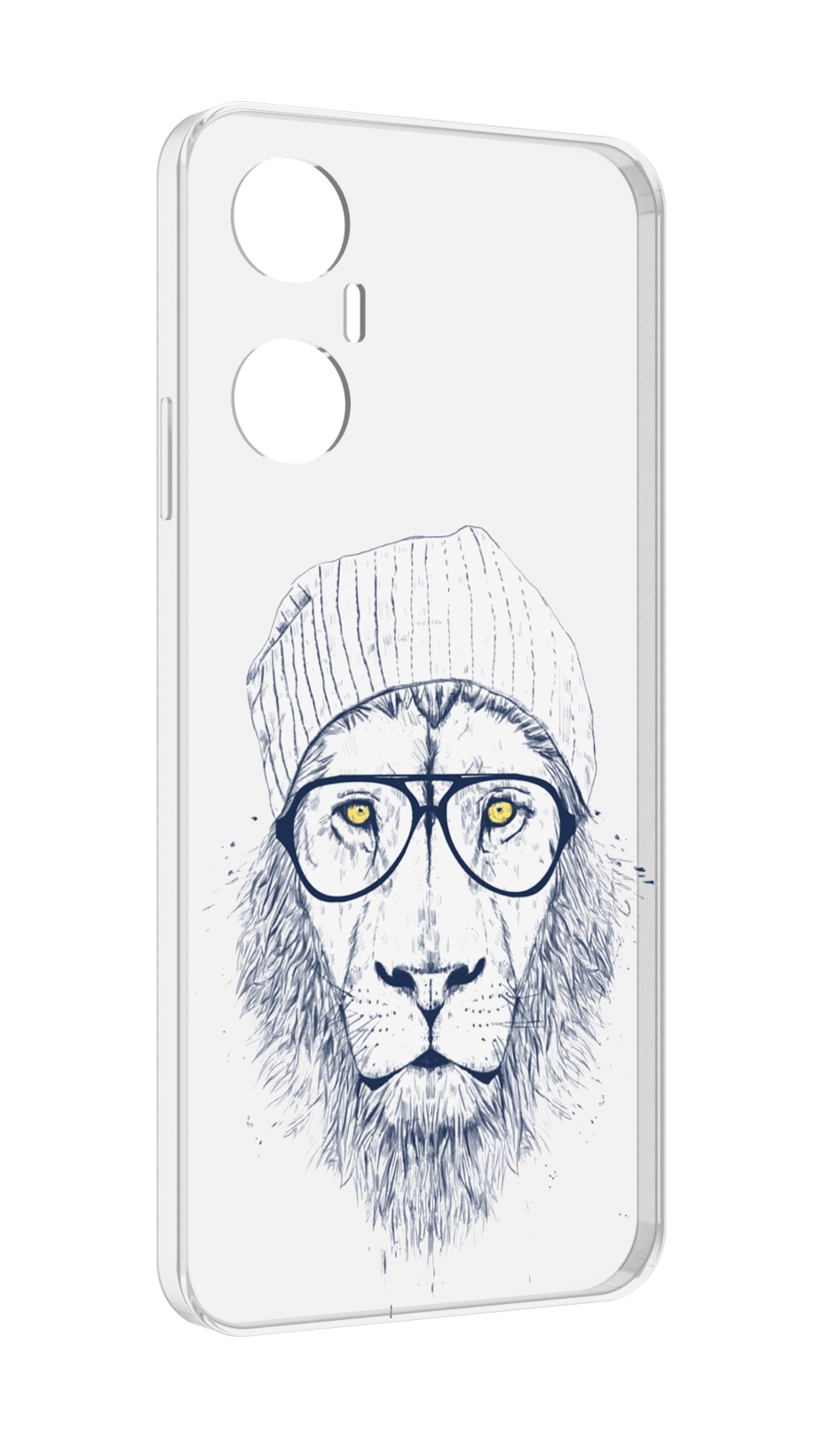 

Чехол MyPads хиппи лев для Infinix Hot 20 5G, Прозрачный, Tocco