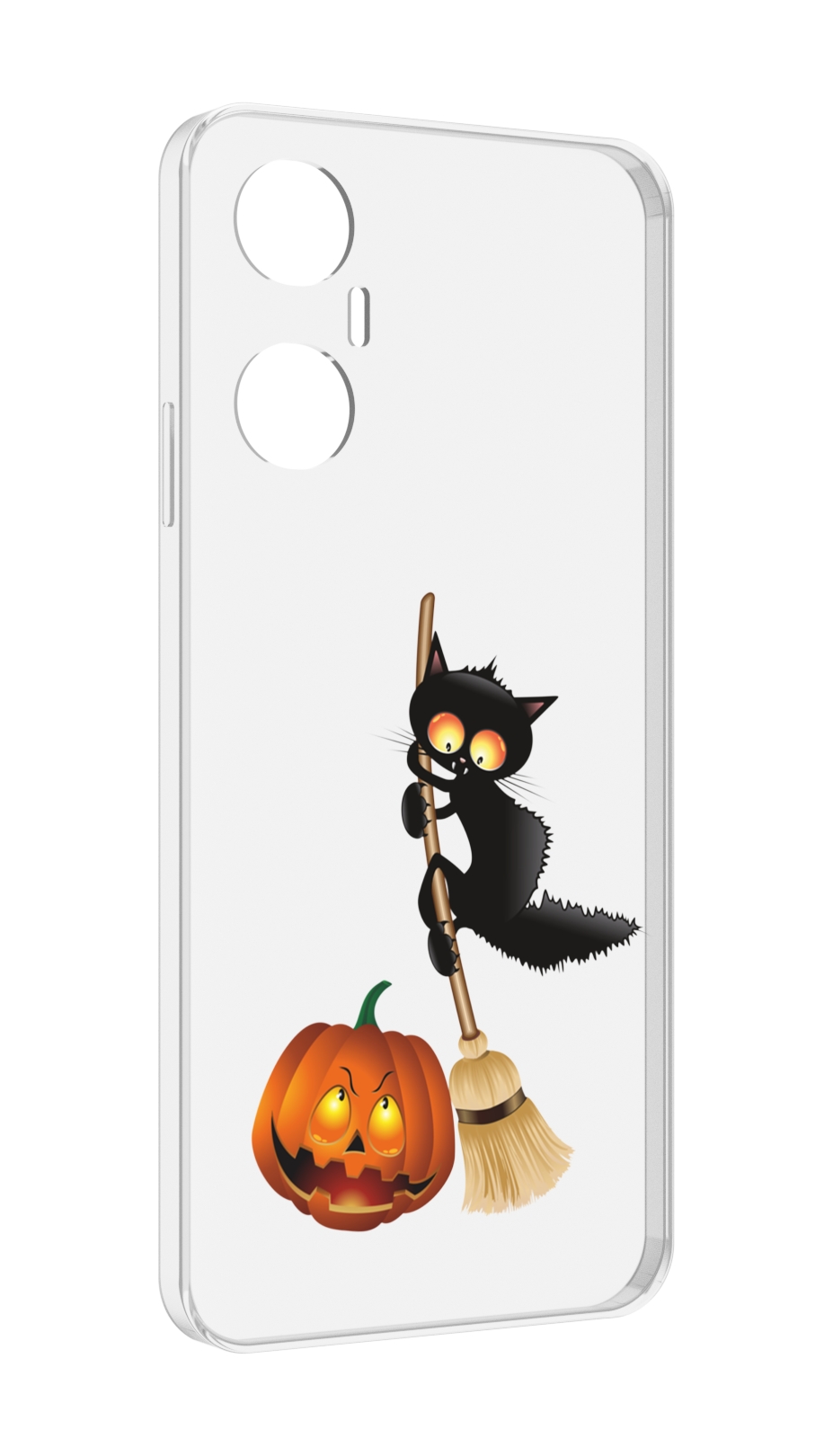 

Чехол MyPads хэлуинский котик для Infinix Hot 20 5G, Прозрачный, Tocco