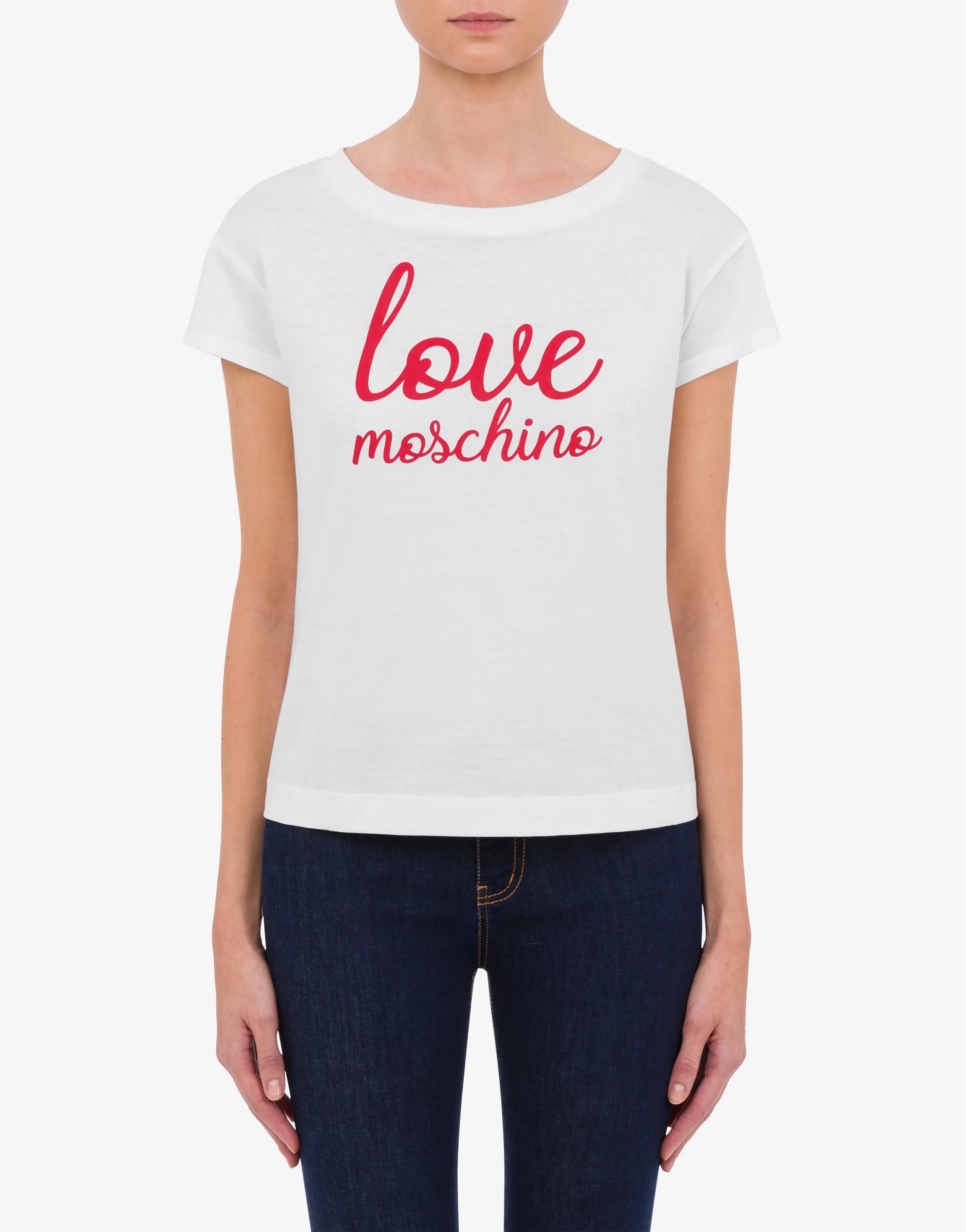 

Футболка женская Love Moschino W4F303PM4405 белая 44 RU, Белый, W4F303PM4405