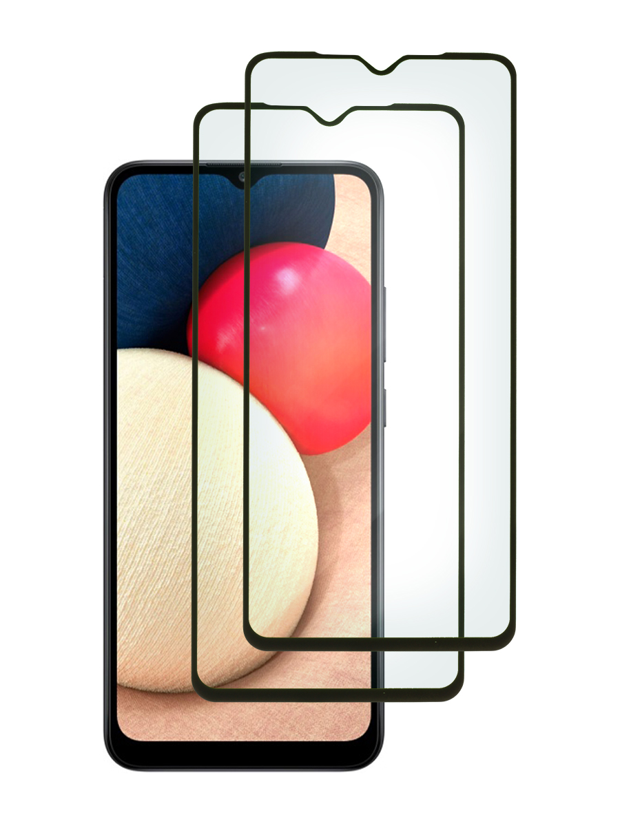 

Защитное стекло 2шт для Samsung A02,A02s A022,A025 6.5" с рамкой, черное, MOTG2-3D-SAM-A025-BLK